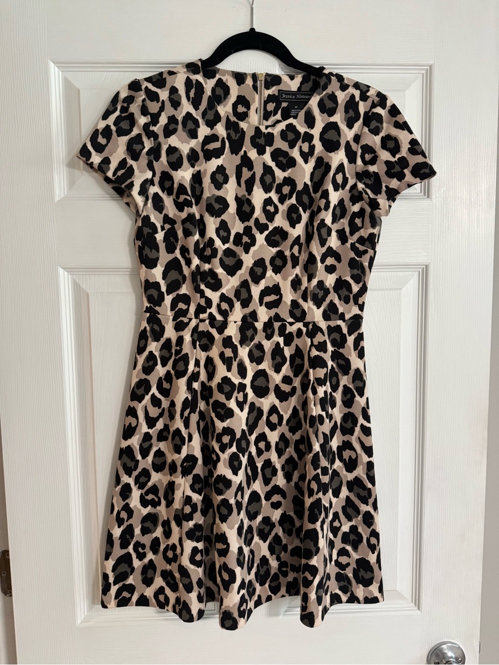 Jessica Howard Leopard Print Fit & Flare Dress Petite 4P